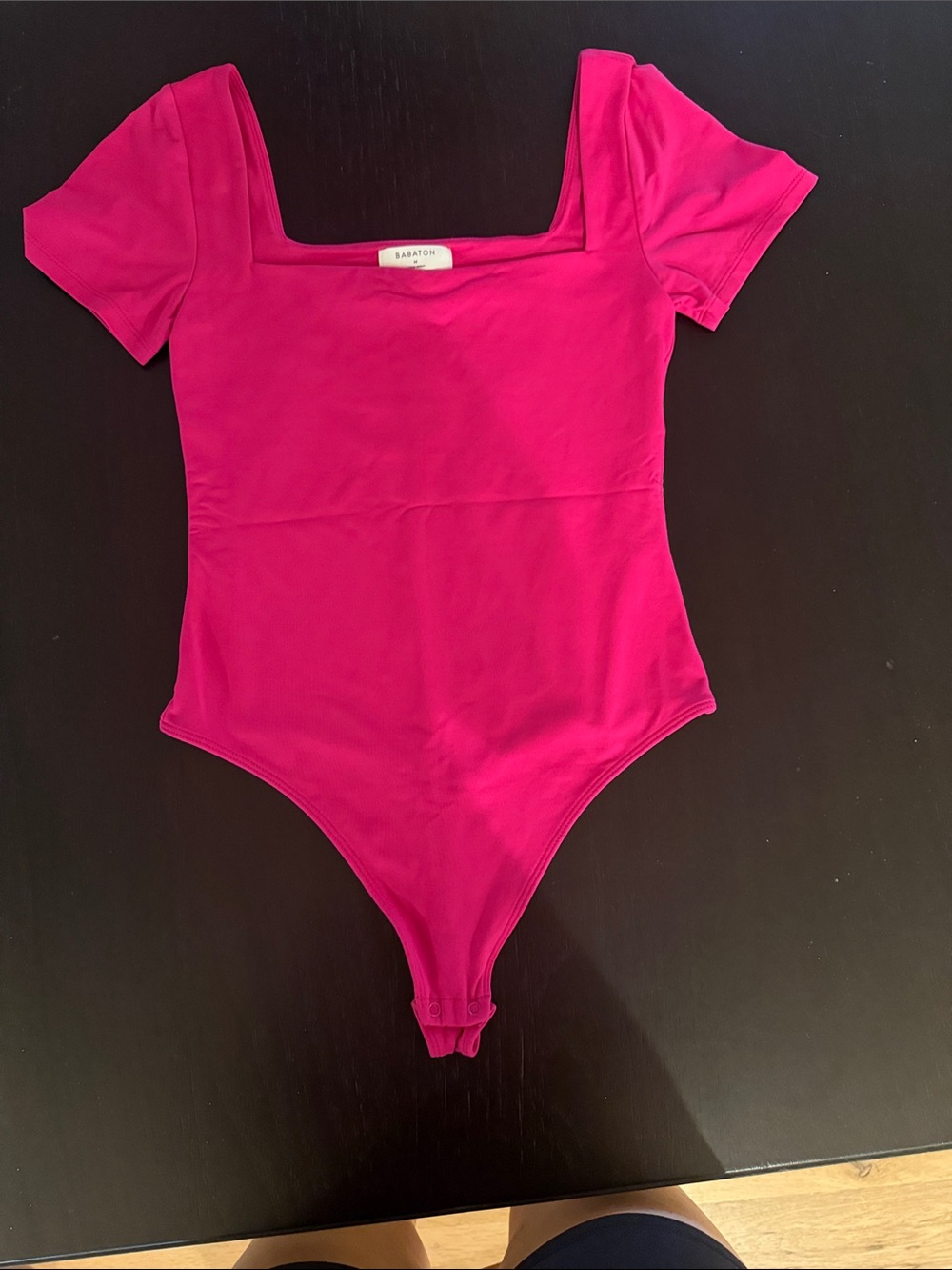 Babaton Hot Pink Square-Neck Kids One-Piece Bodysuit